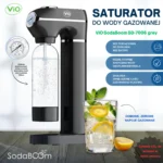 Saturator do wody gazowanej ViO SodaBoom SB-7006 grey z manometrem - Szary